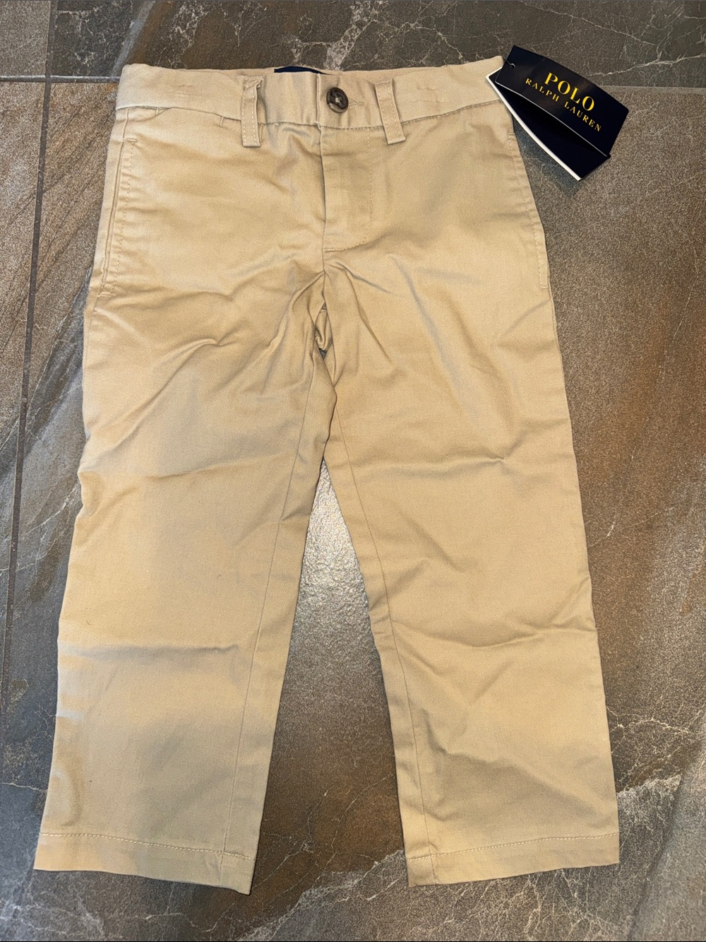 Boys Classic Chino Khaki Pants - Tan- size 2